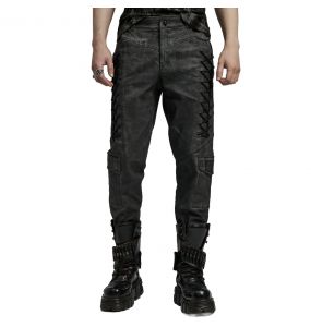 Black and Gray 'Xenos' Pants