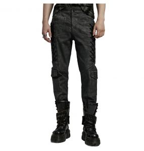Black and Gray 'Xenos' Pants