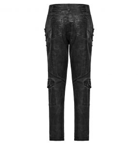 Black and Gray 'Xenos' Pants