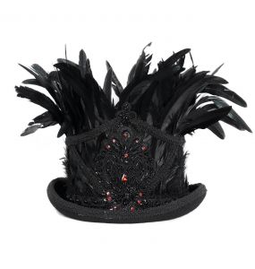 Black 'Edgar' Victorian Top Hat