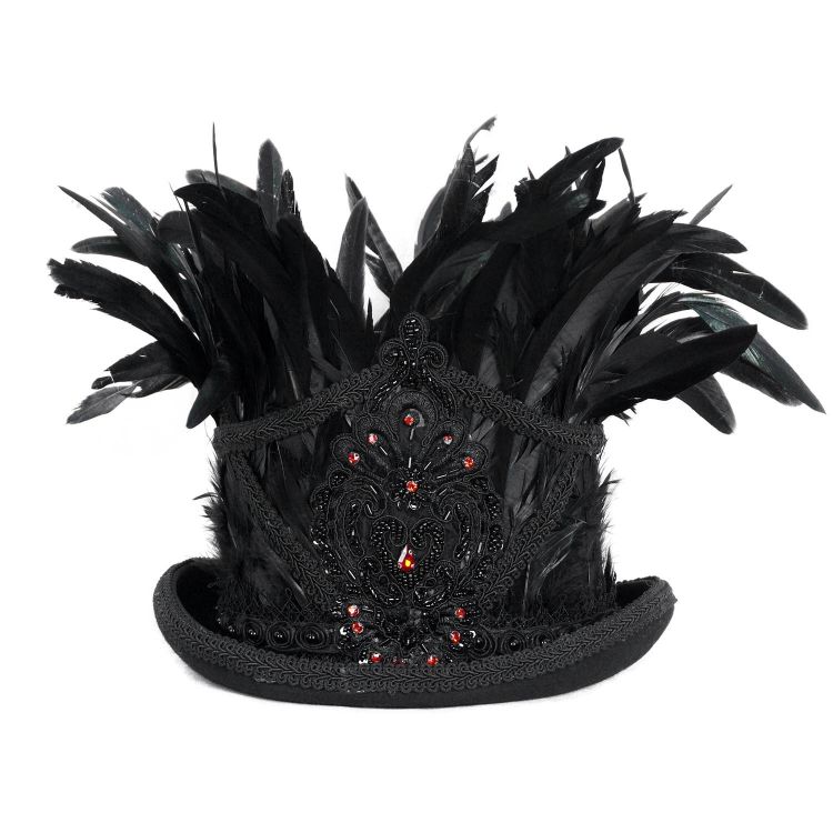 Black 'Edgar' Victorian Top Hat
