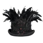 Black 'Edgar' Victorian Top Hat
