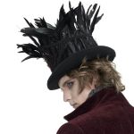 Black 'Edgar' Victorian Top Hat
