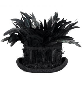 Black 'Edgar' Victorian Top Hat