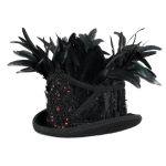 Black 'Edgar' Victorian Top Hat