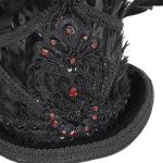 Black 'Edgar' Victorian Top Hat