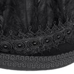 Black 'Edgar' Victorian Top Hat