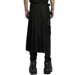 Mi-Jupe Kilt Asymétrique 'Grimbald' Noire
