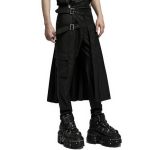 Mi-Jupe Kilt Asymétrique 'Grimbald' Noire