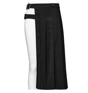 Mi-Jupe Kilt Asymétrique 'Grimbald' Noire