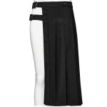 Mi-Jupe Kilt Asymétrique 'Grimbald' Noire