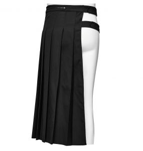 Mi-Jupe Kilt Asymétrique 'Grimbald' Noire