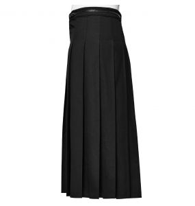 Mi-Jupe Kilt Asymétrique 'Grimbald' Noire