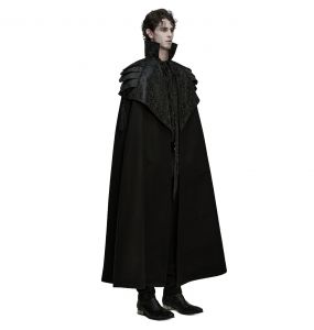 Longue Cape Gothique 'Randal' Noire