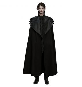 Black Long Gothic 'Randal' Cloak