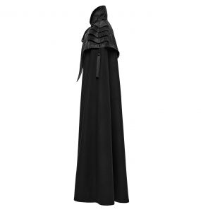 Black Long Gothic 'Randal' Cloak