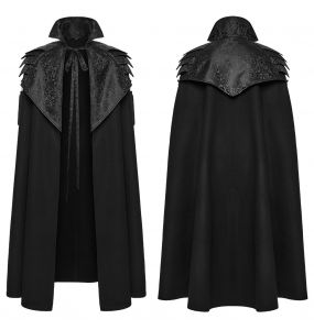Black Long Gothic 'Randal' Cloak