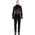 Gilet Queue de Pie 'Edgar' Noir et Bordeaux