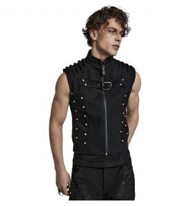 Black 'Arnegliscus' Punk Vest