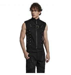 Gilet Punk 'Arnegliscus' Noir