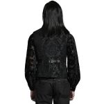 Gilet Gothique 'Arius' Jacquard Noir