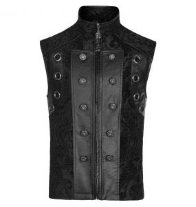 Black Jacquard 'Arius' Gothic Vest