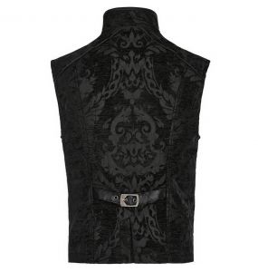 Black Jacquard 'Arius' Gothic Vest