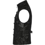 Gilet Gothique 'Arius' Jacquard Noir