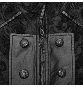 Black Jacquard 'Arius' Gothic Vest