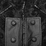 Black Jacquard 'Arius' Gothic Vest