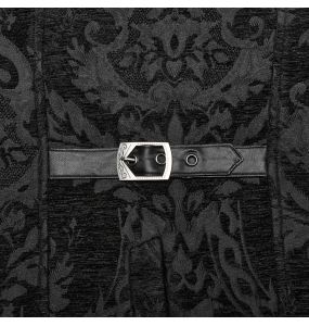 Gilet Gothique 'Arius' Jacquard Noir