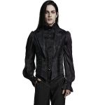 Black 'Saphrax' Lapel Gothic Vest