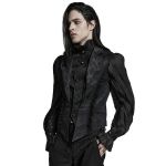 Black 'Saphrax' Lapel Gothic Vest