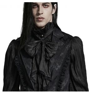 Black 'Saphrax' Lapel Gothic Vest