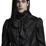 Black 'Saphrax' Lapel Gothic Vest