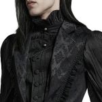 Black 'Saphrax' Lapel Gothic Vest