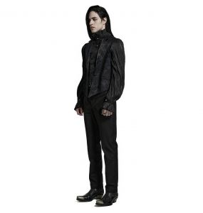 Black 'Saphrax' Lapel Gothic Vest