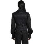 Black 'Saphrax' Lapel Gothic Vest