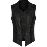 Black 'Saphrax' Lapel Gothic Vest