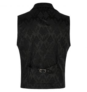 Black 'Saphrax' Lapel Gothic Vest