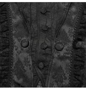 Black 'Saphrax' Lapel Gothic Vest