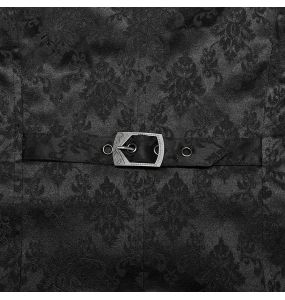 Black 'Saphrax' Lapel Gothic Vest