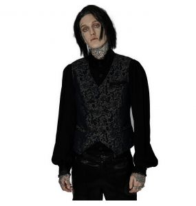 Gilet 'Lycidas' en Jacquard Bleu