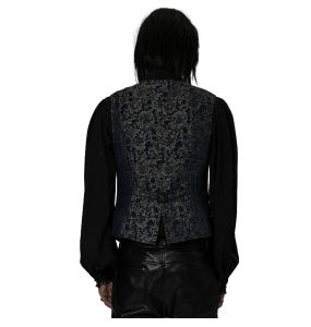 Blue Jacquard 'Lycidas' Waistcoat