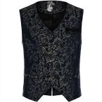 Gilet 'Lycidas' en Jacquard Bleu