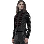 Gilet 'Silvanus' en Brocart Noir et Velours Bordeaux