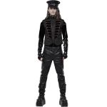Gilet 'Silvanus' en Brocart Noir et Velours Bordeaux