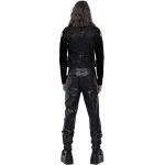 Gilet 'Silvanus' en Brocart Noir et Velours Bordeaux