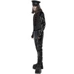 Gilet 'Silvanus' en Brocart Noir et Velours Bordeaux