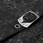 Gilet 'Silvanus' en Brocart Noir et Velours Bordeaux